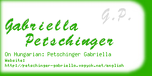 gabriella petschinger business card